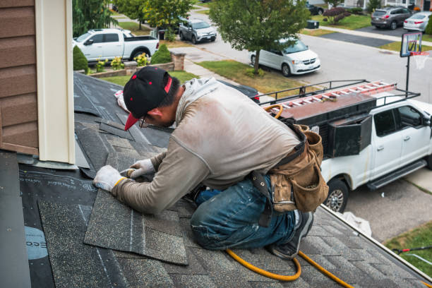Professional Roofing technician working in South Byron, NY